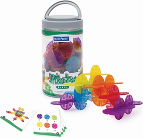 Guidecraft Interlox Discs - 96 Piece Set: Kids STEM Learning and Construction Toy, Creative and Educational Building Set for Toddlers