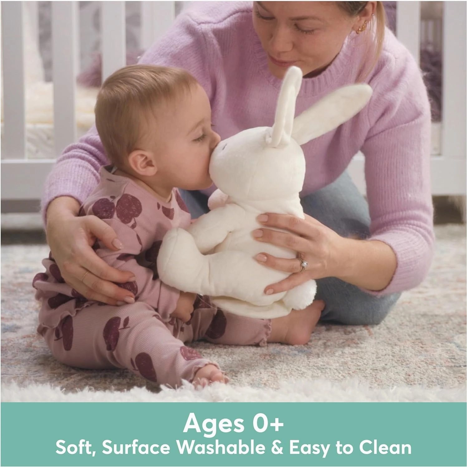 GUND Baby Flora The Bunny Animated Plush, Singing Stuffed Animal Toy for Ages 0 and Up, Cream, 12" (Styles May Vary)