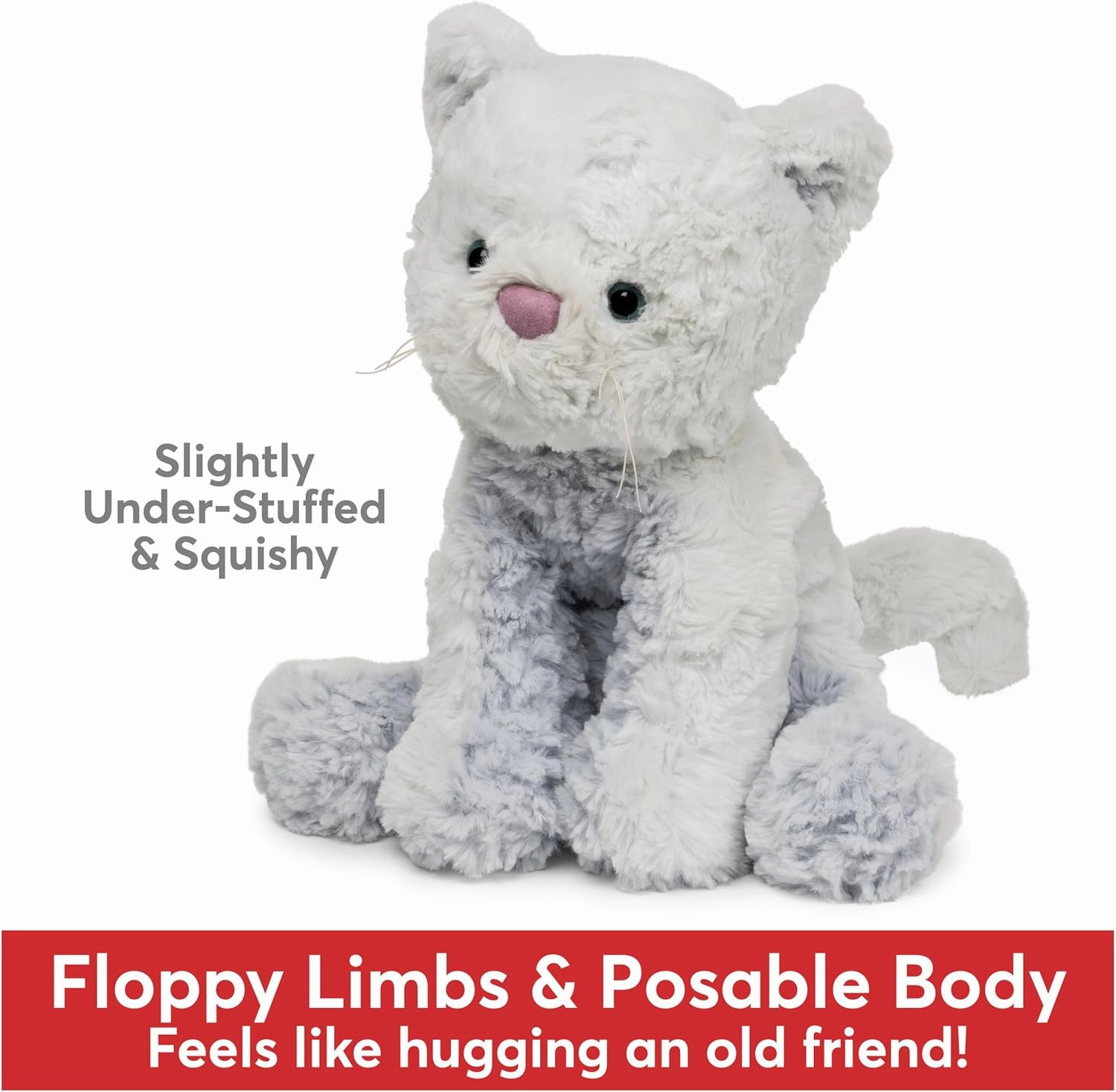 GUND Cozys Collection Kitty Cat Plush Soft Stuffed Animal for Ages 1 and Up, Blue, 10"