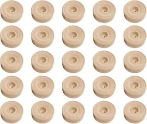 Hand-made Crafts Wooden Wheels 32pcs Set for Boys and Girls' Creative Play and Decor Random Style