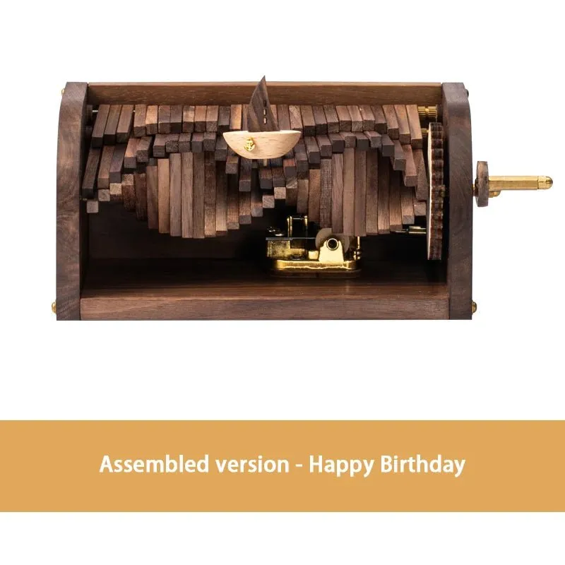 Handcrafted Waives Inspired Wooden Music Box – Chasing the Waves' Melody, Gift-Ready with Elegant Packaging – A Perfect Modern Festival Gift