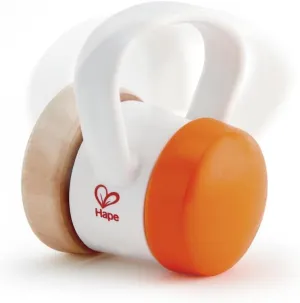 Hape Rattle & Teether Collection | 3-Piece Rattle & Teething Set for Babies, Soft Colors
