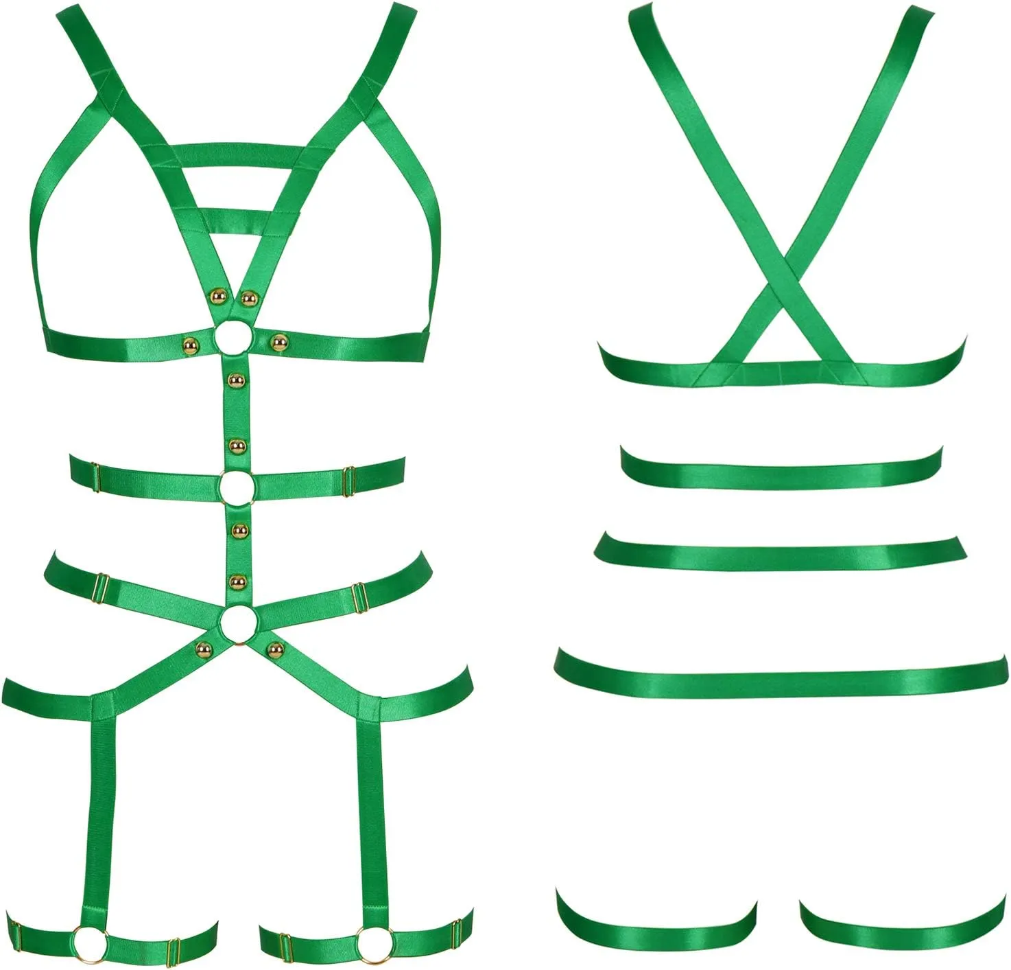 Harness bra Female Body Harness Set Garter Punk Gothic Style Soft And Elastic Size Can Be Adjusted