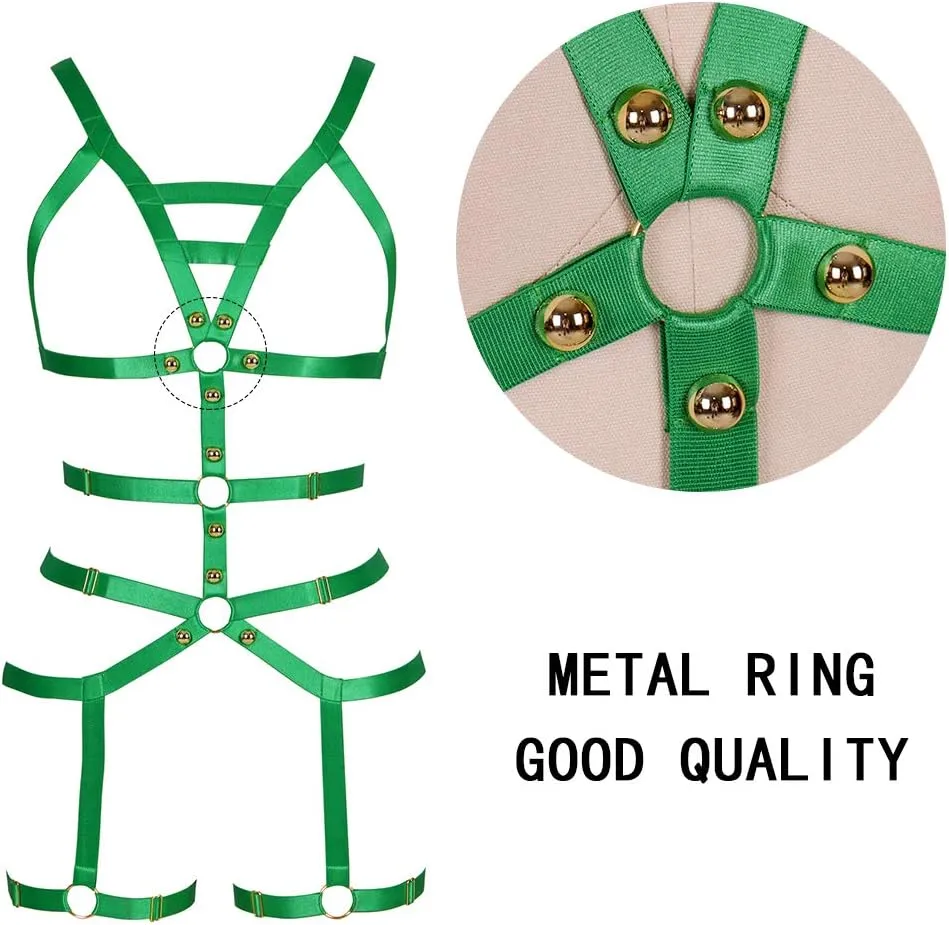 Harness bra Female Body Harness Set Garter Punk Gothic Style Soft And Elastic Size Can Be Adjusted
