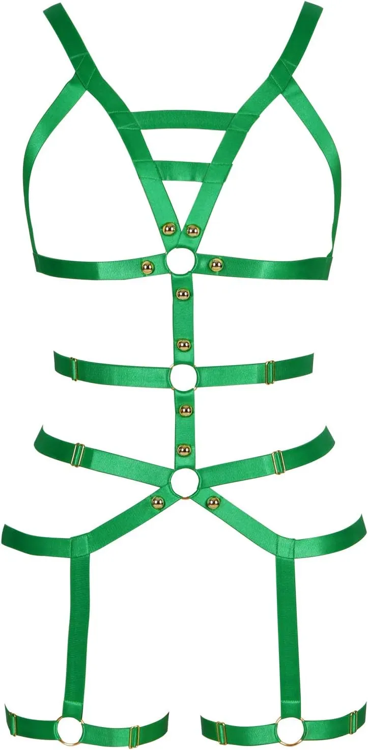 Harness bra Female Body Harness Set Garter Punk Gothic Style Soft And Elastic Size Can Be Adjusted