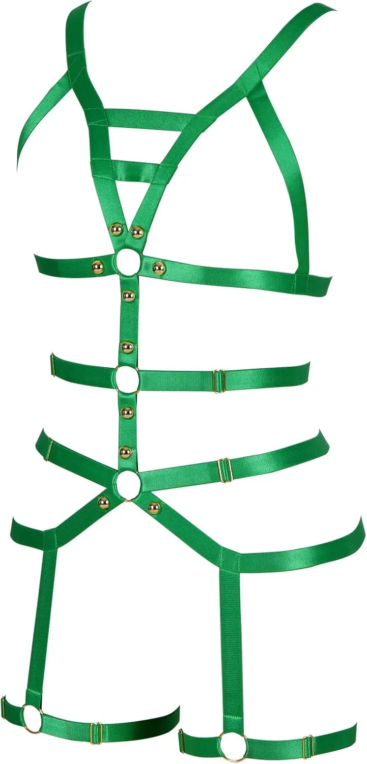 Harness bra Female Body Harness Set Garter Punk Gothic Style Soft And Elastic Size Can Be Adjusted