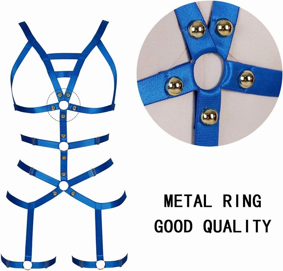 Harness bra Female Body Harness Set Garter Punk Gothic Style Soft And Elastic Size Can Be Adjusted