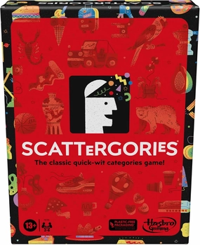 Hasbro Gaming Scattergories Classic Game, Party Game for Adults and Teens Ages 13 and up, Board Game for 2  Players