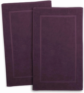 Hearth & Harbor Bath Mat Towels - 100% Ring Spun Cotton Luxury Towels - Ultra Soft & Highly Absorbent, Bathroom Towels, Floor Mat - Purple