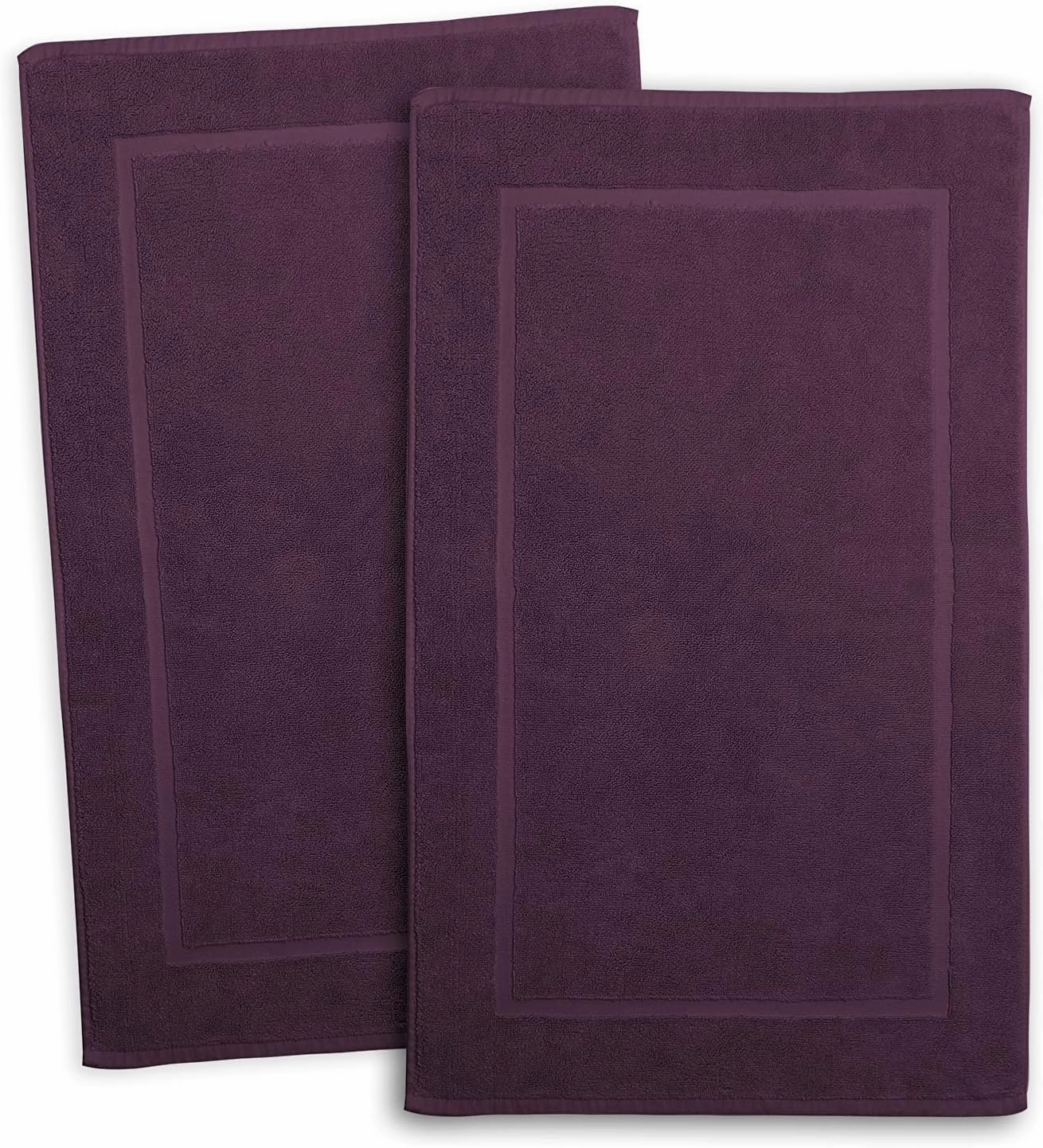 Hearth & Harbor Bath Mat Towels - 100% Ring Spun Cotton Luxury Towels - Ultra Soft & Highly Absorbent, Bathroom Towels, Floor Mat - Purple