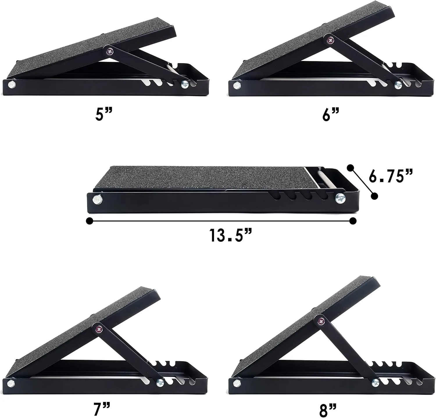 Height Adjustable Squat Wedge Set – Anti-Slip Slant Board for Heel Elevated Squat, Calf Stretching