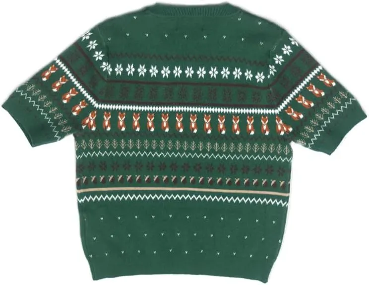 Hell Bunny Vixey Jumper Fox Knitted 50's 60's Vintage Retro Pinup Short Sleeve