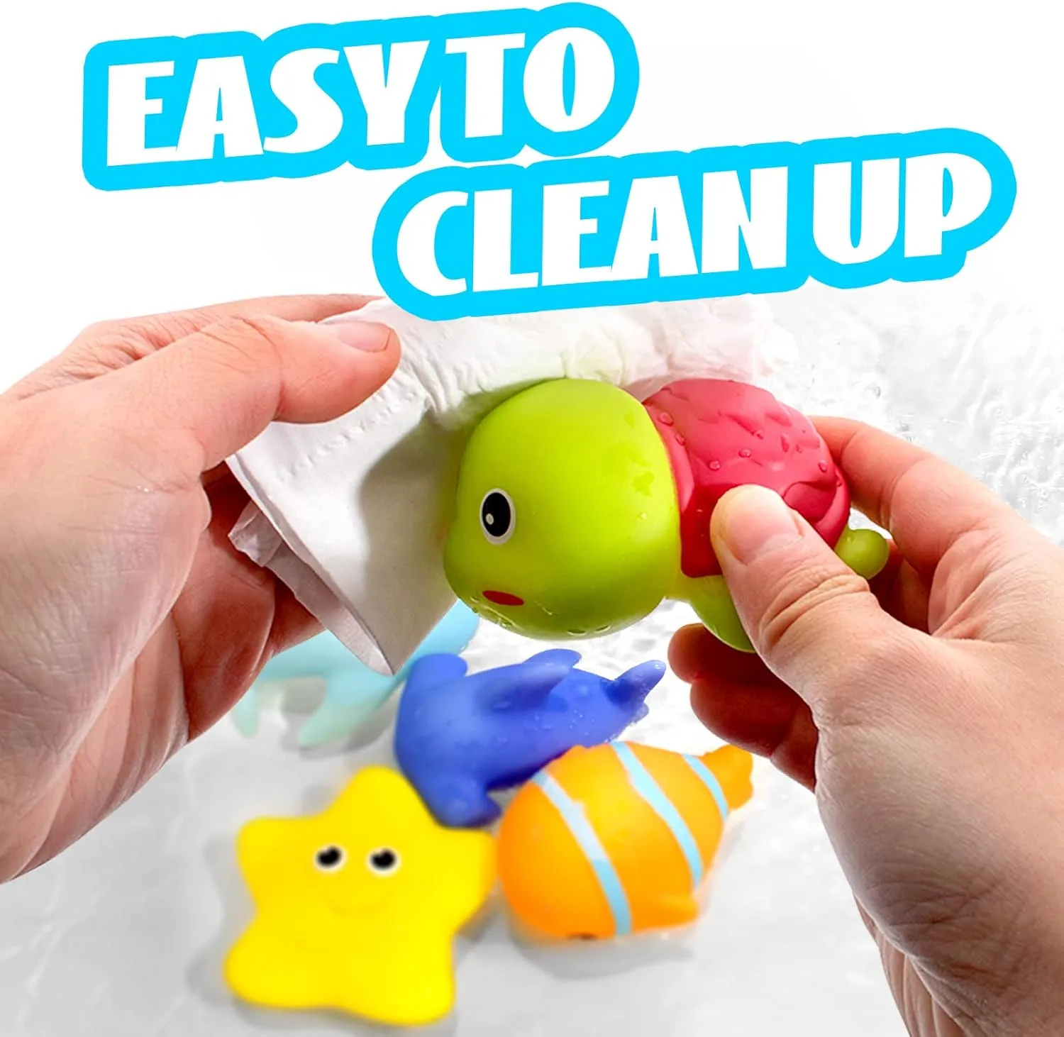 Hely Cancy Bath Toys for Kids - No Hole Baby Bath Toys, 1 Year Old Bath Toys for Infant Boys Girls Shower Water Pool Toys