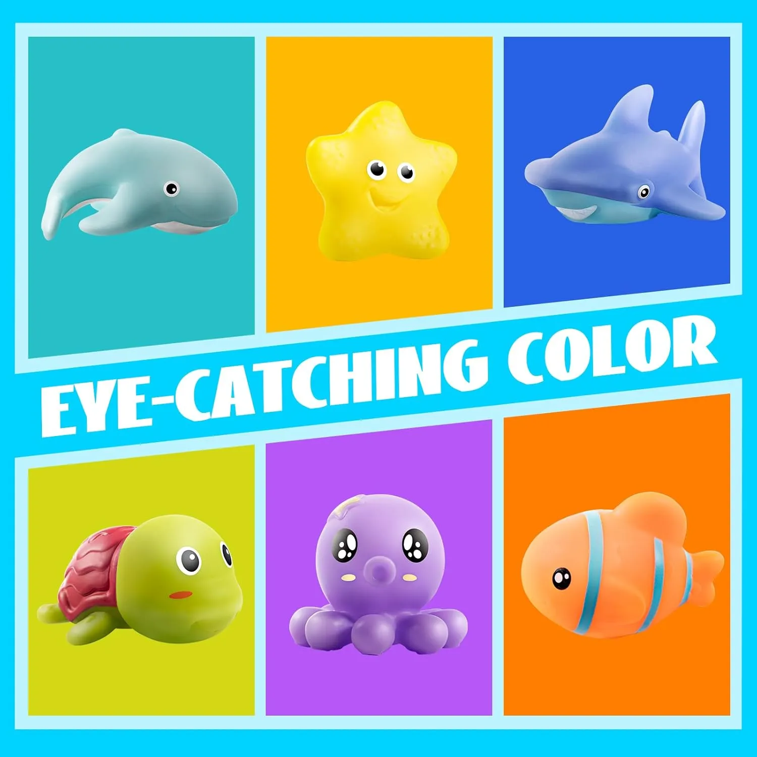 Hely Cancy Bath Toys for Kids - No Hole Baby Bath Toys, 1 Year Old Bath Toys for Infant Boys Girls Shower Water Pool Toys