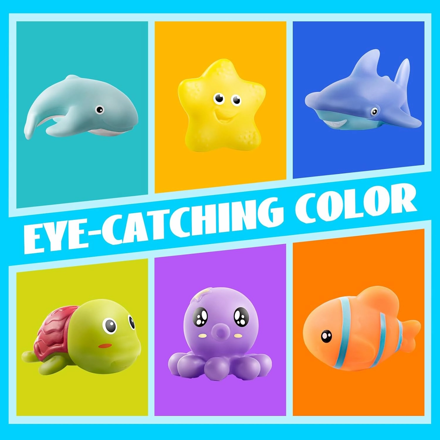 Hely Cancy Bath Toys for Kids - No Hole Baby Bath Toys, 1 Year Old Bath Toys for Infant Boys Girls Shower Water Pool Toys