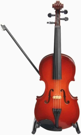 Hemoton Miniature Violin Model Decorative Musical Instrument for Home Decor and Photography Props Chic Bow and Case for Music Enthusiasts