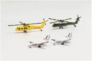 Herpa Helicopter & Bizjet Set (2 2) 1/500 ABS Aircraft Pre-built Model