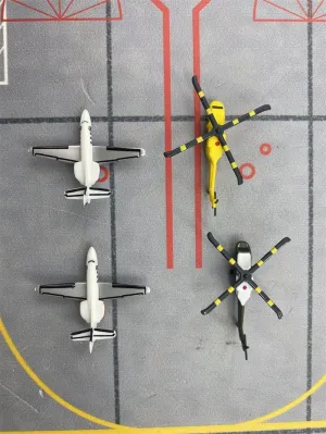 Herpa Helicopter & Bizjet Set 2 2 1/500 ABS Aircraft Pre-Built Model