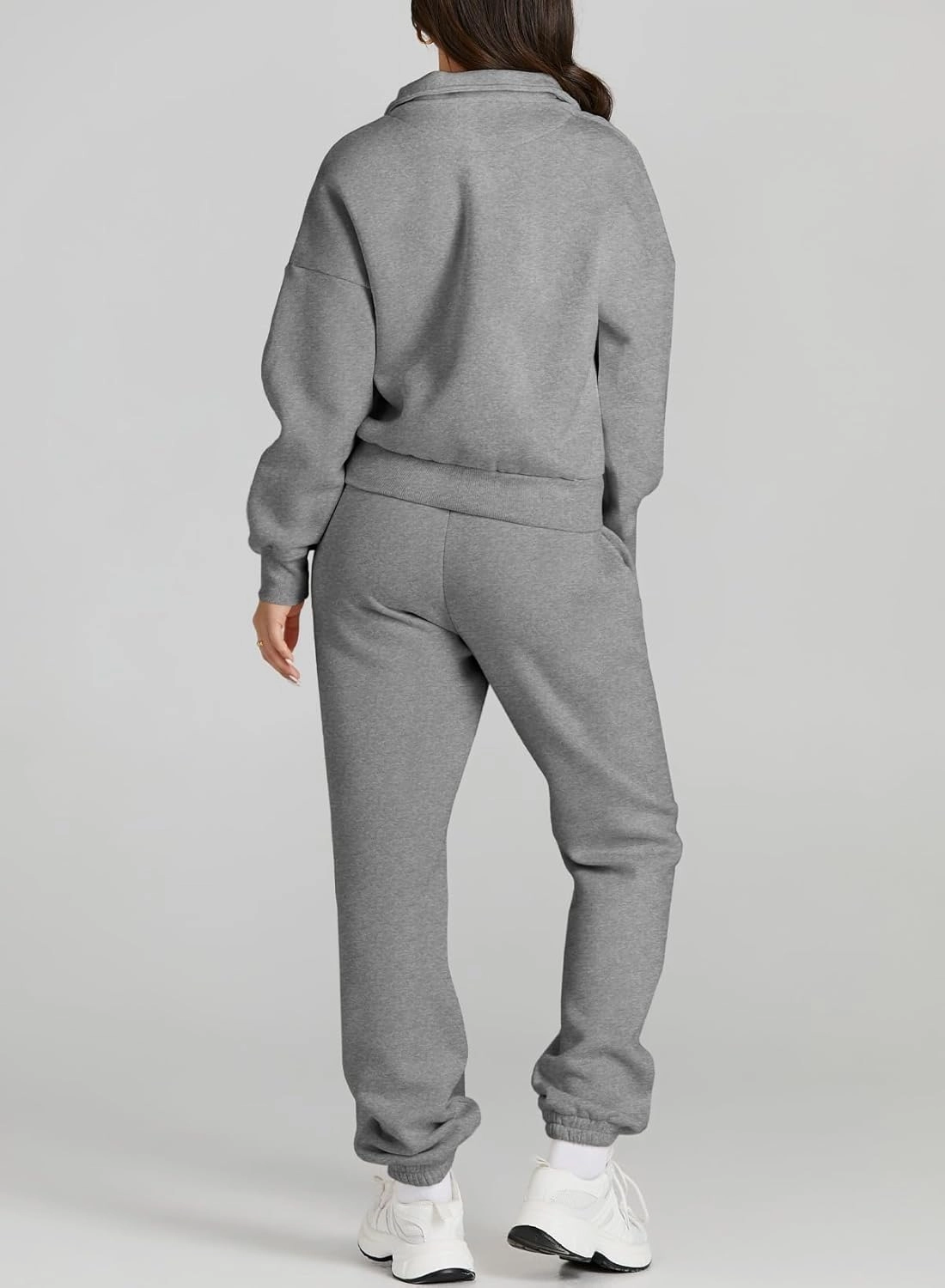 Herseas Women 2 Piece Outfits Sweatsuit Lounge Set Half Zip Pullover with Jogger Airport Tracksuit Matching Pants Set