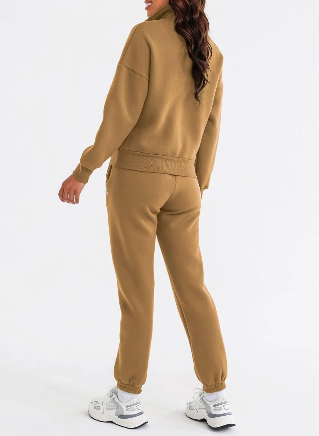Herseas Women 2 Piece Outfits Sweatsuit Lounge Set Half Zip Pullover with Jogger Airport Tracksuit Matching Pants Set