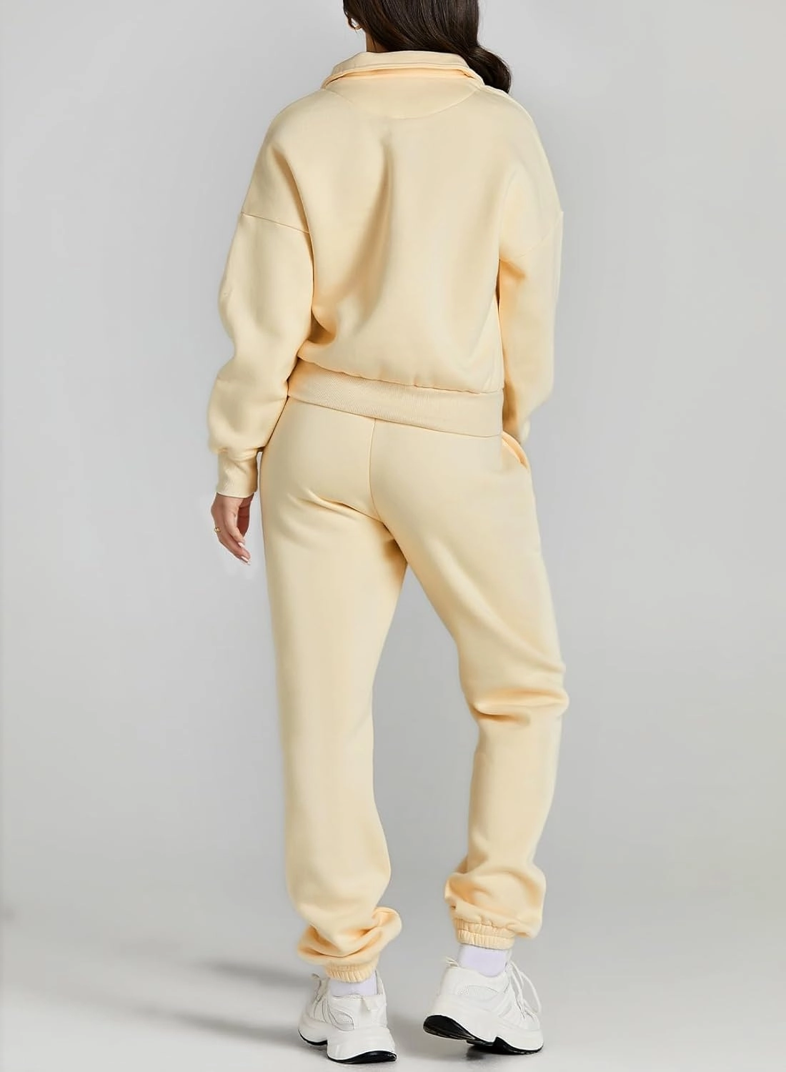 Herseas Women 2 Piece Outfits Sweatsuit Lounge Set Half Zip Pullover with Jogger Airport Tracksuit Matching Pants Set