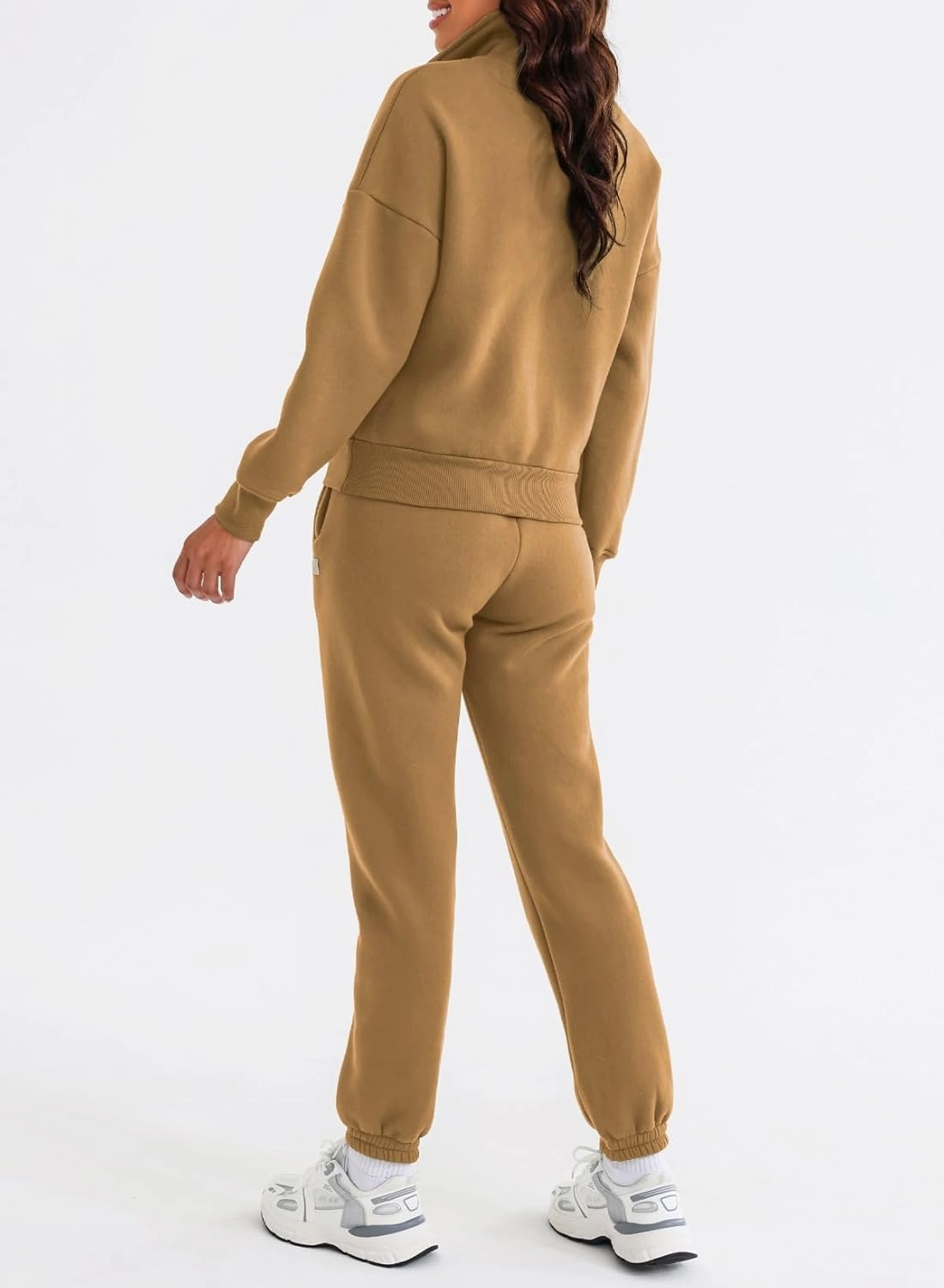 Herseas Women 2 Piece Outfits Sweatsuit Lounge Set Half Zip Pullover with Jogger Airport Tracksuit Matching Pants Set
