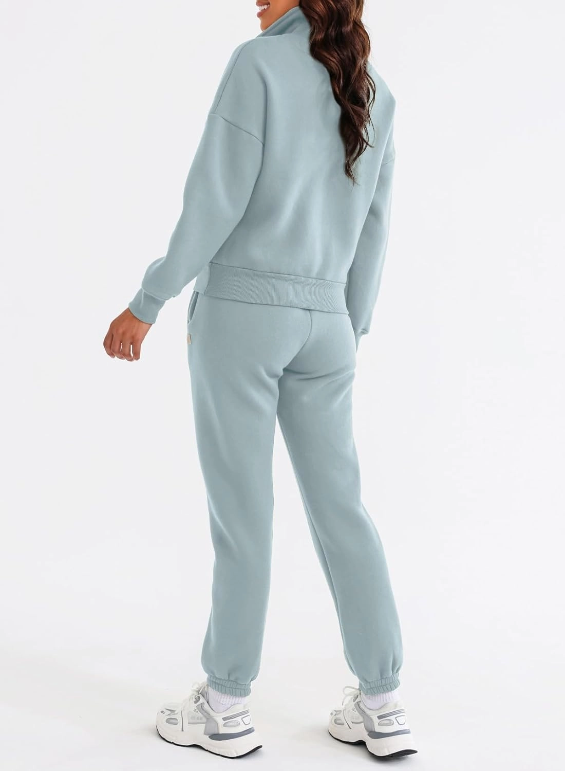 Herseas Women 2 Piece Outfits Sweatsuit Lounge Set Half Zip Pullover with Jogger Airport Tracksuit Matching Pants Set