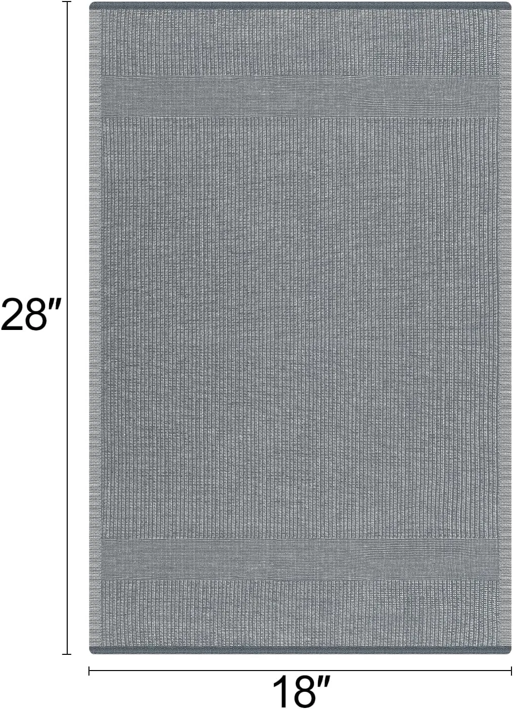 Homaxy Premium Kitchen Towels(18”x 28”, 6 Pack), Large Cotton Kitchen Hand Towels, Flat and Terry Dish Towels, 380 GSM Highly Absorbent Tea Towel Set with Hanging Loop, Grey