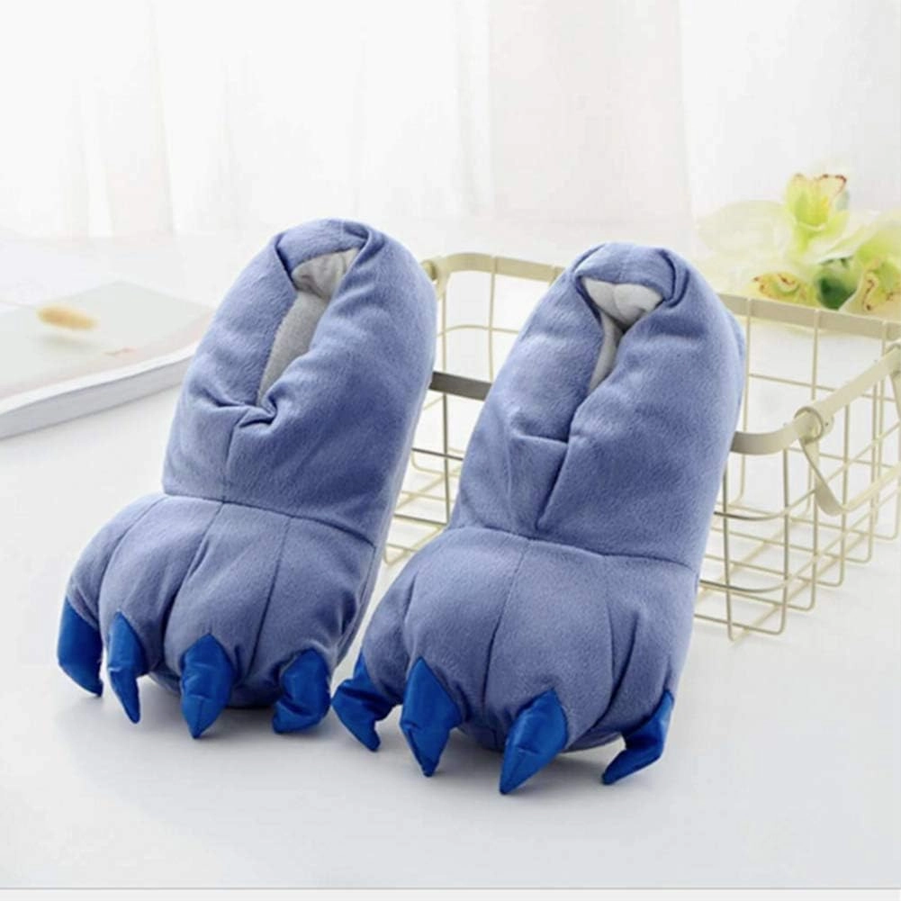 Honeystore Unisex Soft Plush Home Slippers Animal Costume Paw Claw Shoes