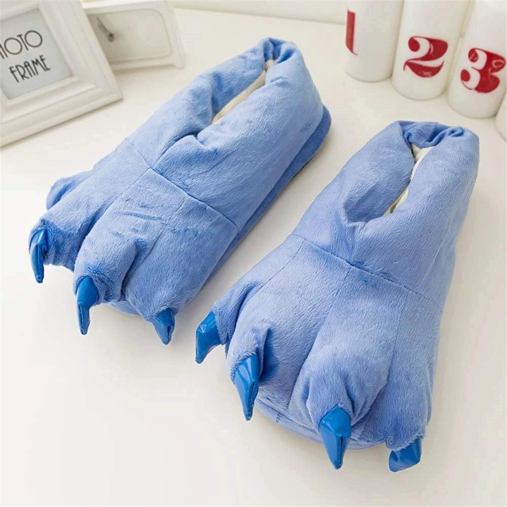 Honeystore Unisex Soft Plush Home Slippers Animal Costume Paw Claw Shoes
