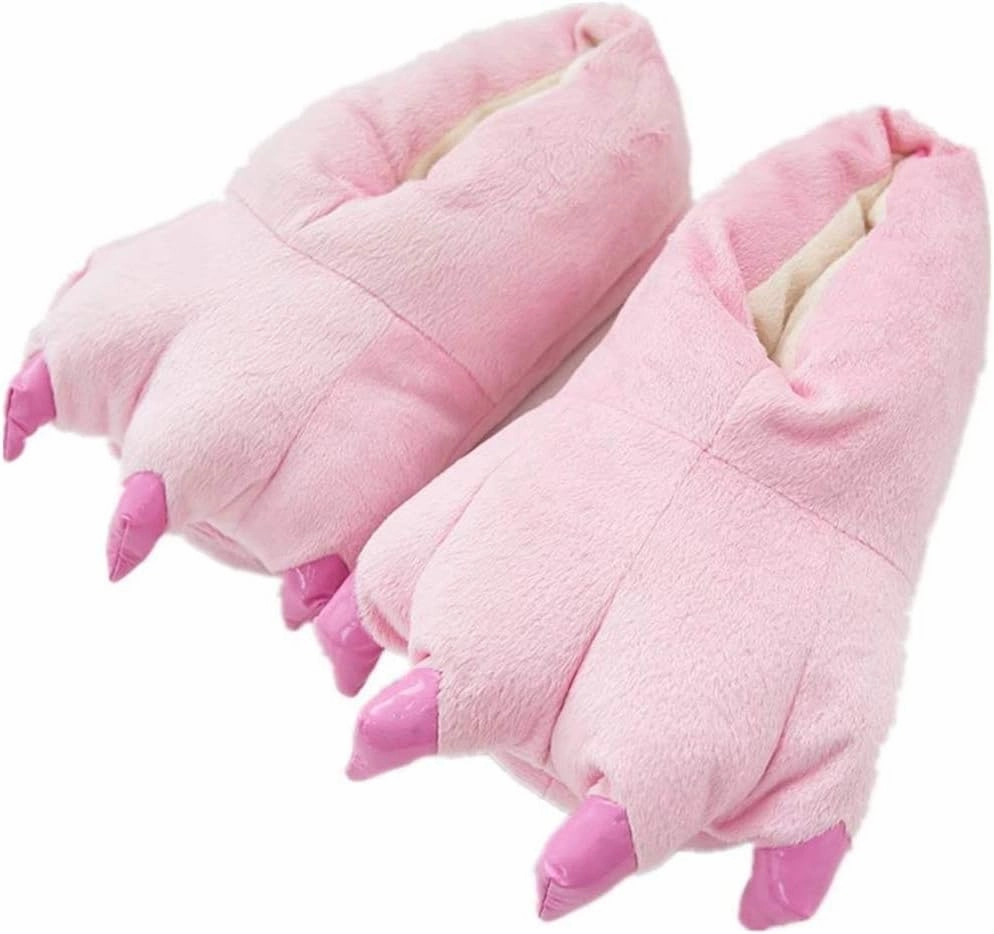 Honeystore Unisex Soft Plush Home Slippers Animal Costume Paw Claw Shoes