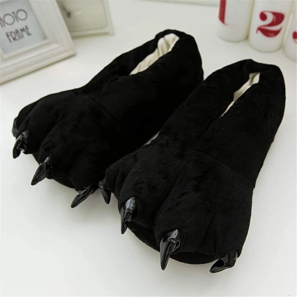Honeystore Unisex Soft Plush Home Slippers Animal Costume Paw Claw Shoes