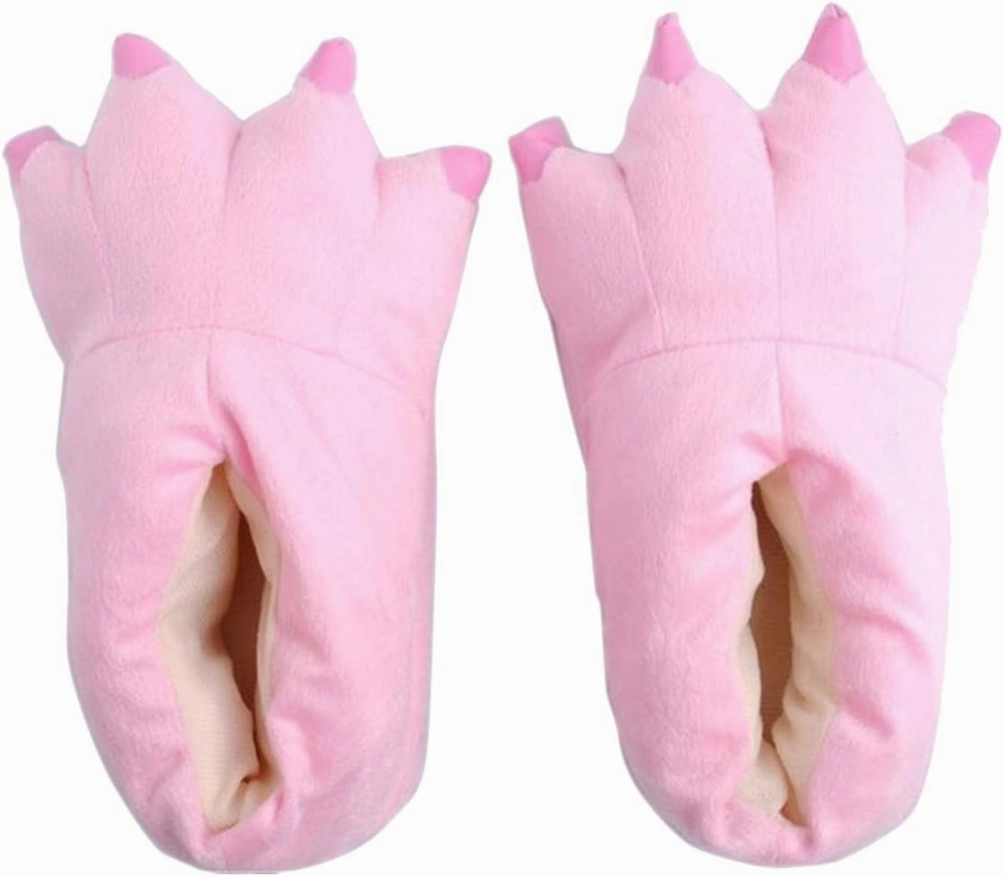 Honeystore Unisex Soft Plush Home Slippers Animal Costume Paw Claw Shoes