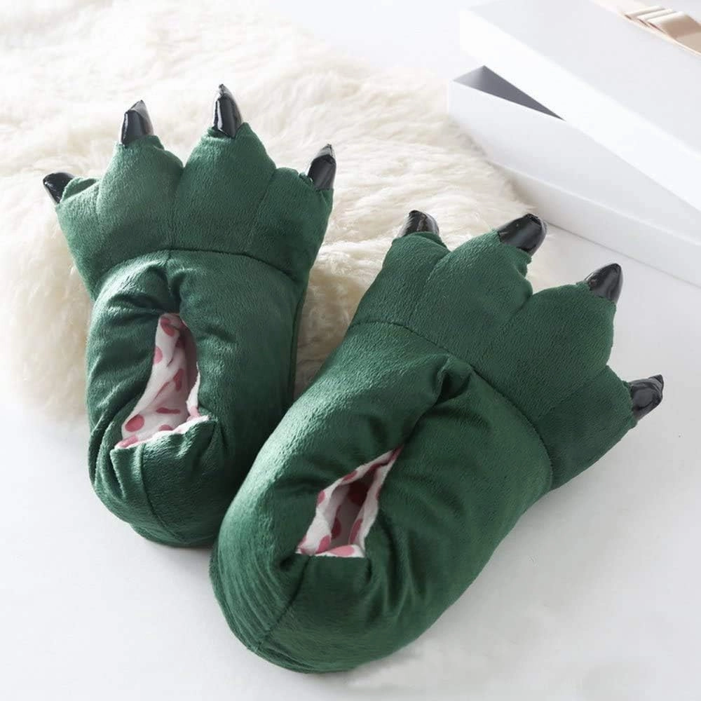Honeystore Unisex Soft Plush Home Slippers Animal Costume Paw Claw Shoes