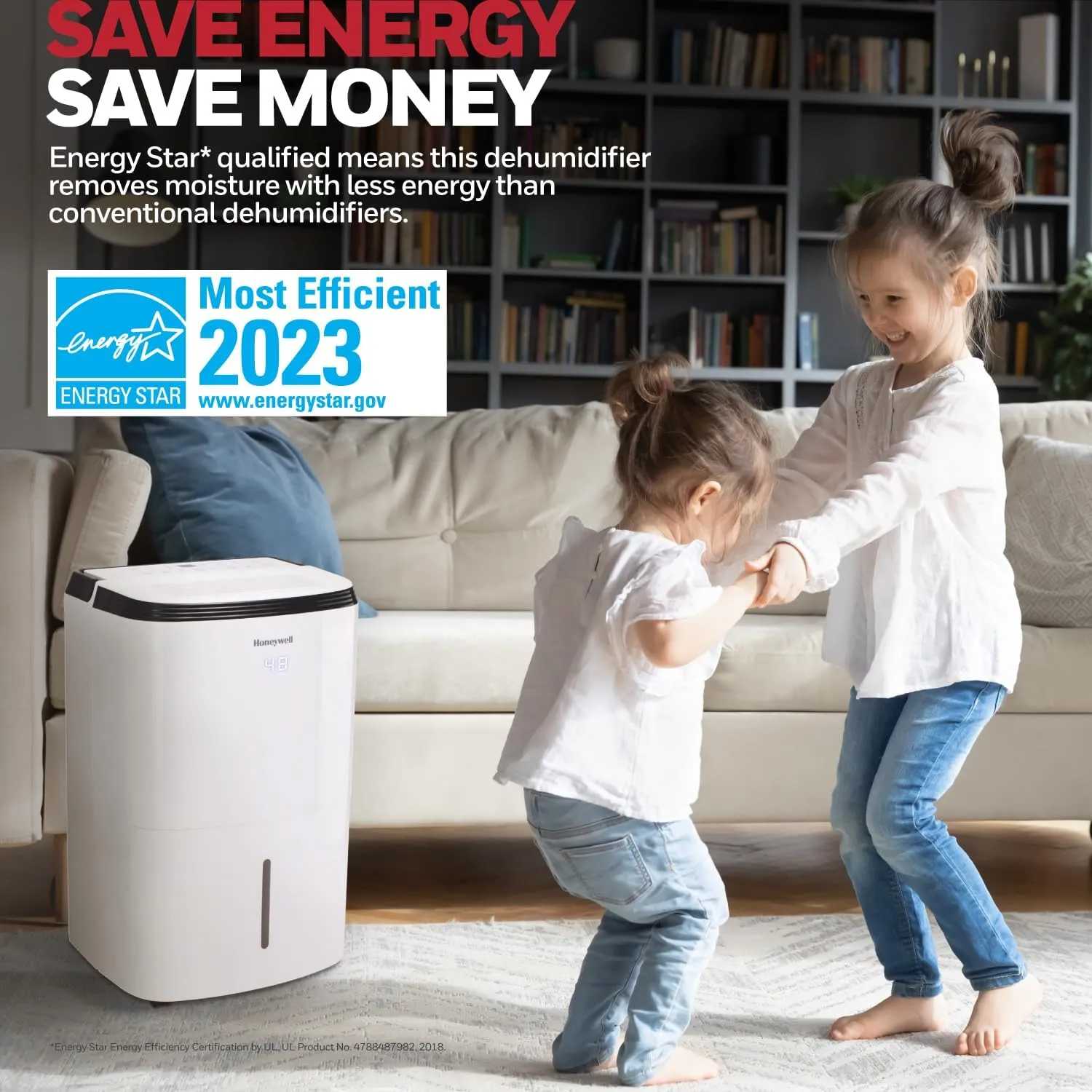 Honeywell 1500 Sq. Ft. Energy Star Smart Dehumidifier for Home Basements & Large Rooms, with WiFi, Alexa Voice Control and Anti-Spill Design - TP30AWKNR