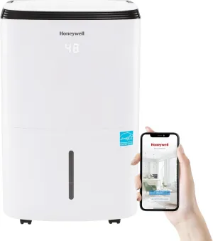 Honeywell 1500 Sq. Ft. Energy Star Smart Dehumidifier for Home Basements & Large Rooms, with WiFi, Alexa Voice Control and Anti-Spill Design - TP30AWKNR