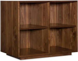 Hooker Furniture Elon 4 Cubby Bunching Short Bookcase in Medium Wood