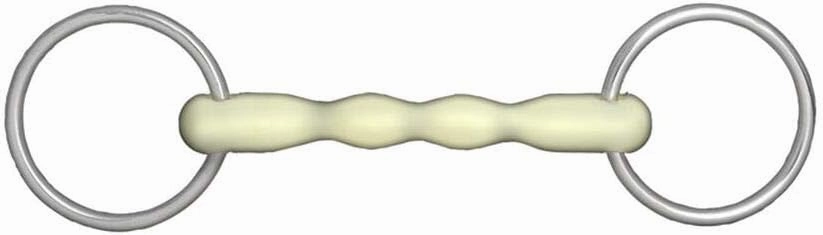 HORZE Apple Flavor Mullen Mouth Loose Ring Snaffle Bit