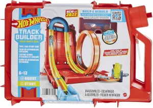 Hot Wheels Toy Car Set, Track Builder Unlimited Playset Fuel Can Stunt Box, 14 Component Parts & 1:64 Scale Vehicle