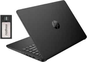 HP Stream 14" HD BrightView Laptop, Intel Celeron N4120, 16GB RAM, 288GB Storage (128GB eMMC   160GB Docking Station Set), Intel UHD Graphics, 720p Webcam, Wi-Fi, 1 Year Office 365, Win 11 S, Black