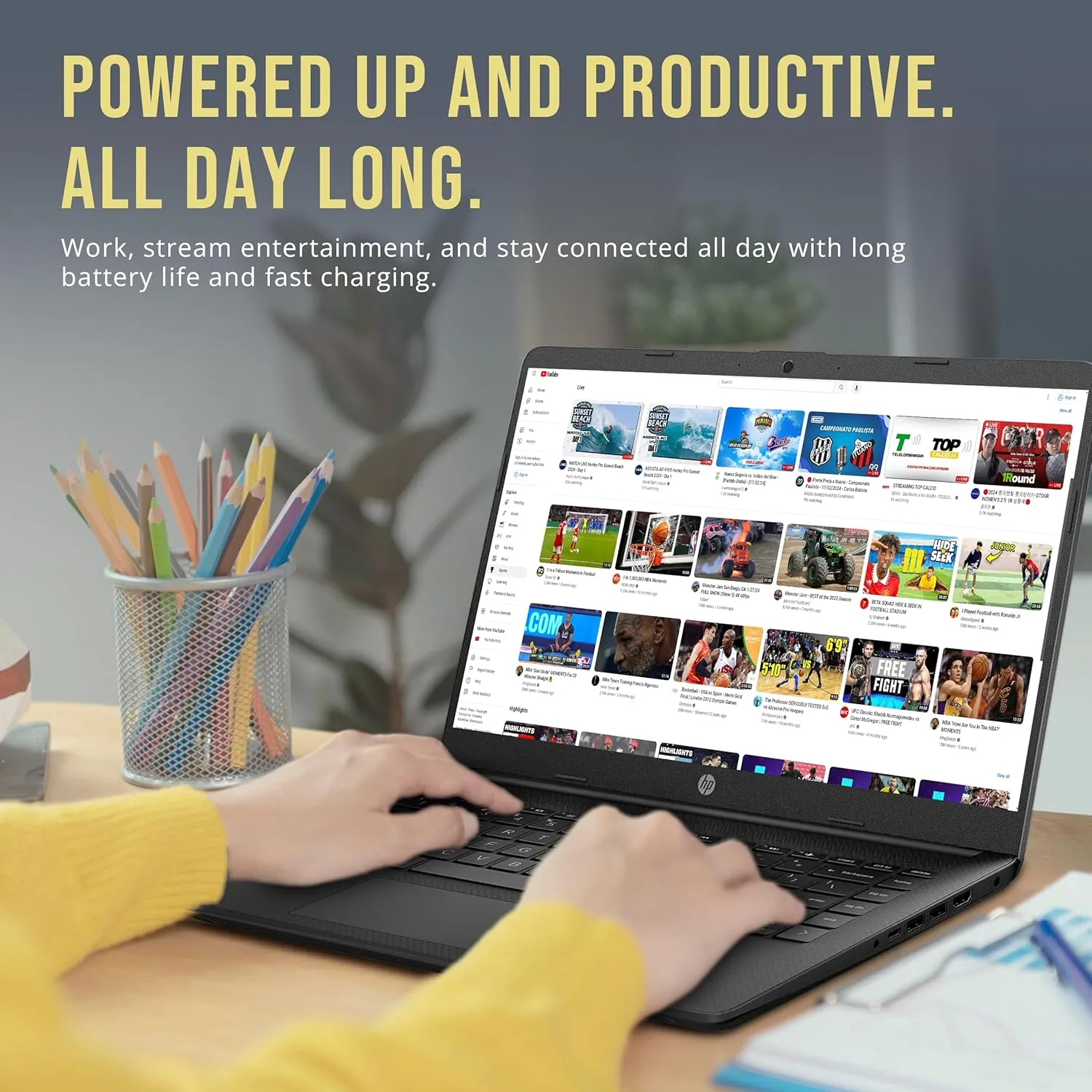HP Stream 14" HD BrightView Laptop, Intel Celeron N4120, 16GB RAM, 288GB Storage (128GB eMMC   160GB Docking Station Set), Intel UHD Graphics, 720p Webcam, Wi-Fi, 1 Year Office 365, Win 11 S, Black
