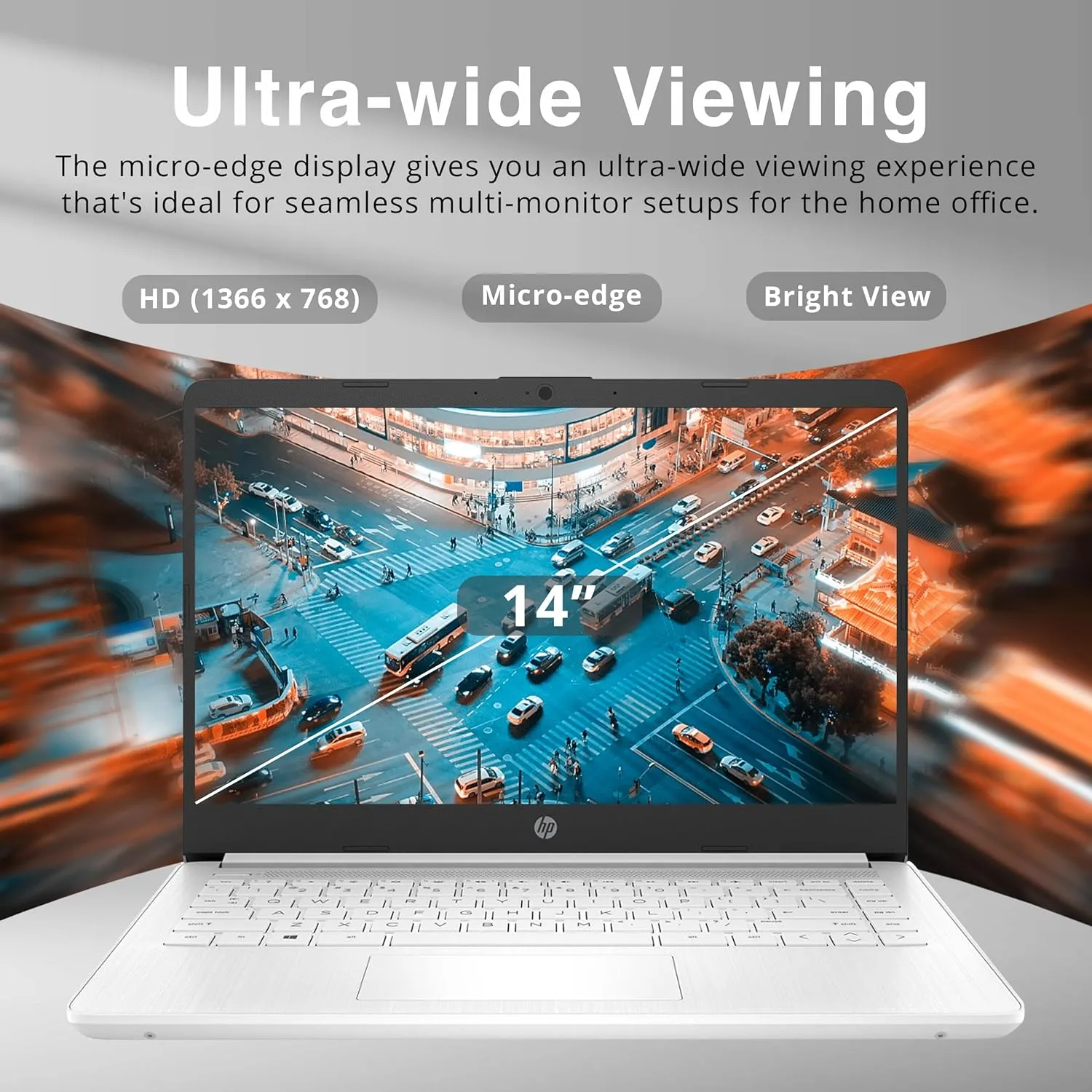 HP Stream 14" HD BrightView Laptop, Intel Celeron N4120 Processor, 4GB RAM, 64GB SSD, Intel UHD Graphics, 720p Webcam, WiFi, HDMI, Win 11 S, Silver (Renewed)