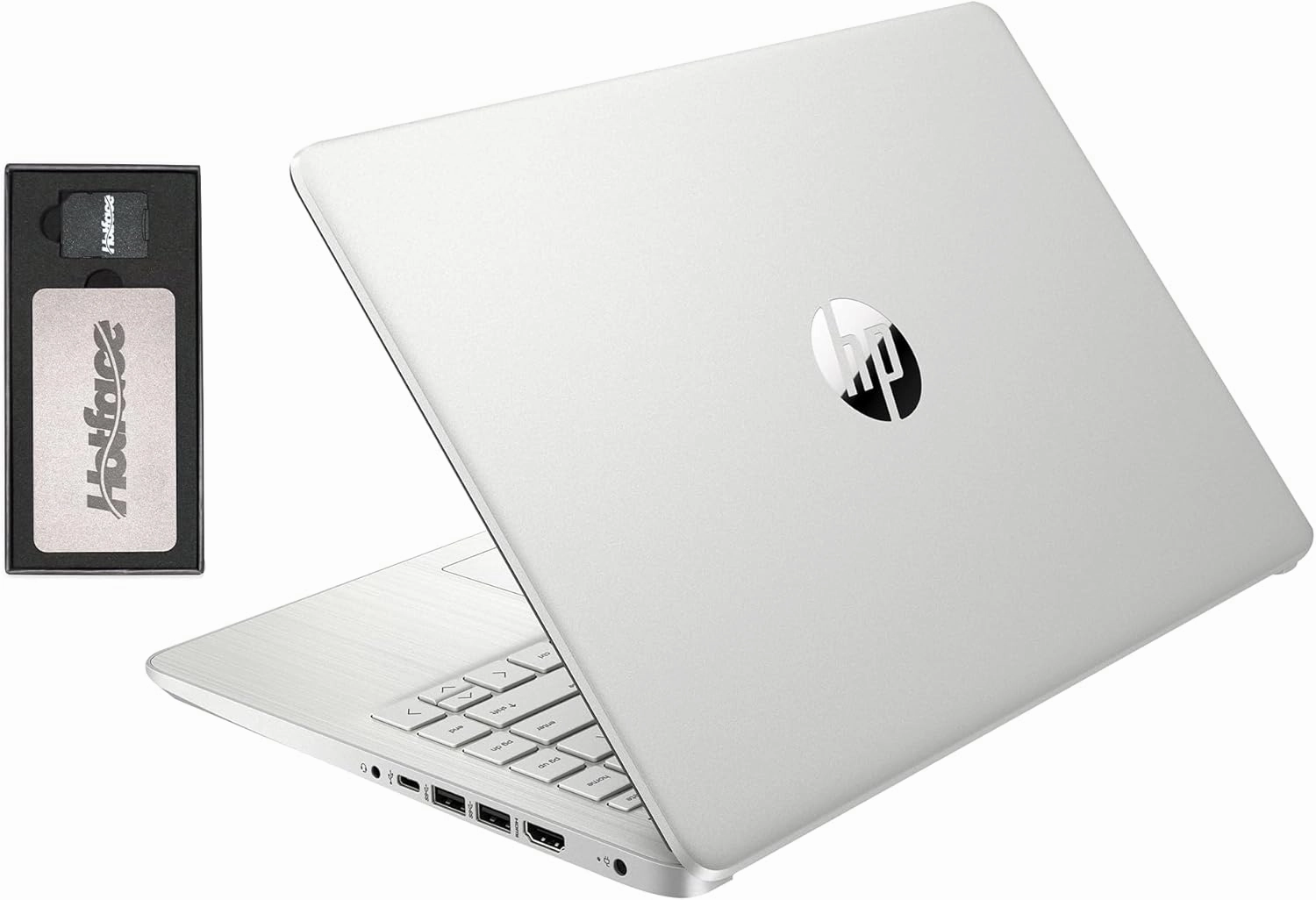 HP Stream 14" HD BrightView Laptop, Intel Celeron N4120, 16GB RAM, 288GB Storage (128GB eMMC   160GB Docking Station Set), Intel UHD Graphics, 720p Webcam, Wi-Fi, 1 Year Office 365, Win 11 S, Silver