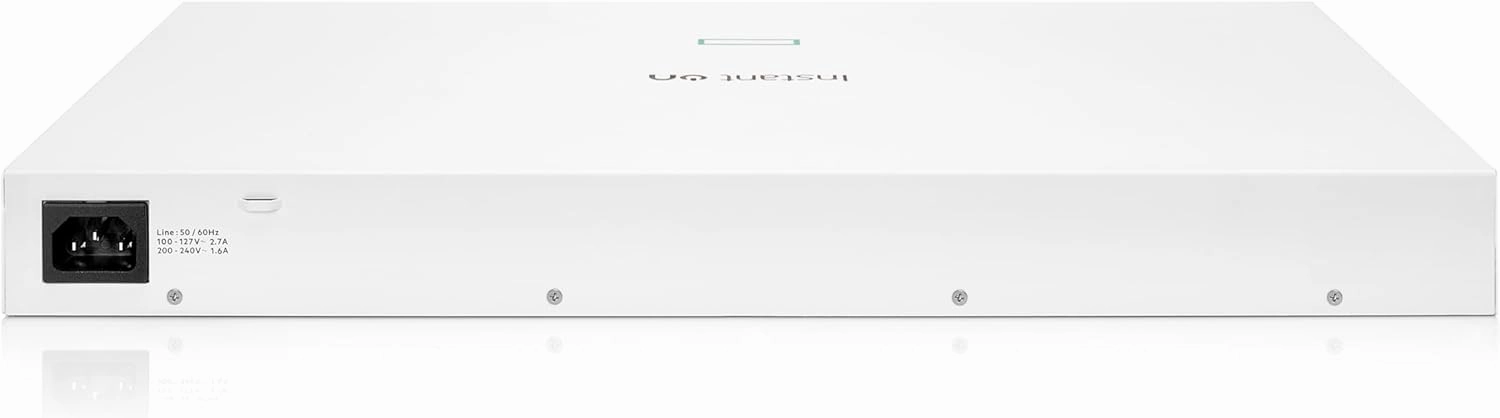 HPE Networking Instant On Switch Series 1830 24-Port Gb Smart-Managed Layer 2 Ethernet Switch with PoE | 24x 1G | 2X SFP | 12x CL4 PoE (195W) | Fan-Less | US Cord (JL813A#ABA)
