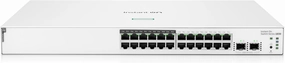 HPE Networking Instant On Switch Series 1830 24-Port Gb Smart-Managed Layer 2 Ethernet Switch with PoE | 24x 1G | 2X SFP | 12x CL4 PoE (195W) | Fan-Less | US Cord (JL813A#ABA)