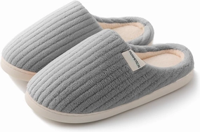 HUXMEYSON Slippers for Women, Warm Memory Foam Comfy House Slippers with Anti-Skid Rubber Sole for Indoor and Outdoor