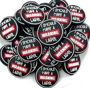 I Should Have a Warning Label Silicone Focal Beads, Quote Focal Beads