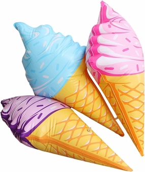 Ice Cream Shape Inflatable Pool Float PVC Boys and Girls Water Toys Beach Fun Swim Ring Random Color