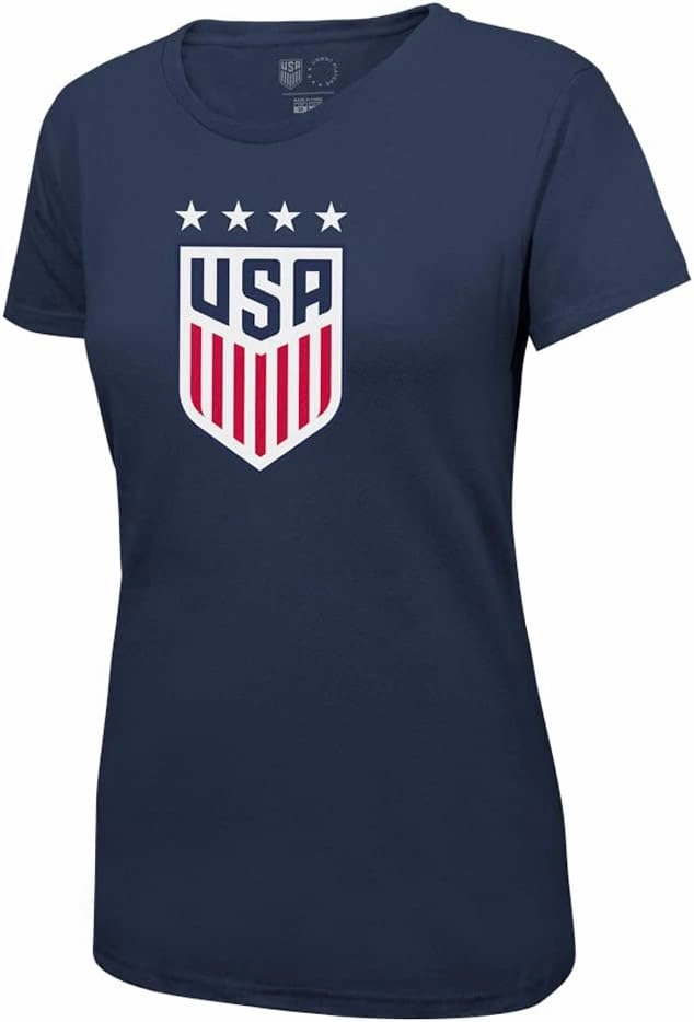 Icon Sports Offical Licensed US Soccer Federation USWNT Player 4 Star T-Shirt