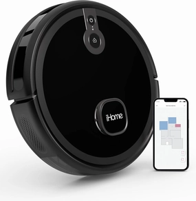 iHome AutoVac Nova S1 Robot Vacuum with LIDAR Navigation, 150 Minute Runtime, App   Remote Control (Renewed)